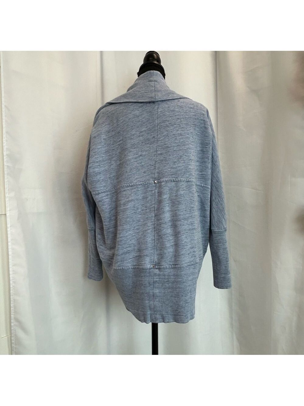 ARITZIA Wilfred Diderot Cocoon blue open front circle cardigan Sz S - Picture 5 of 11
